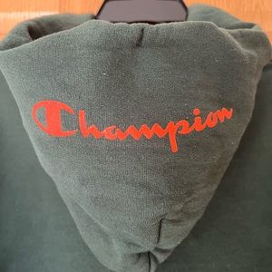 Champion “Authentic Athleticwear” hoodie with decorative sleeves